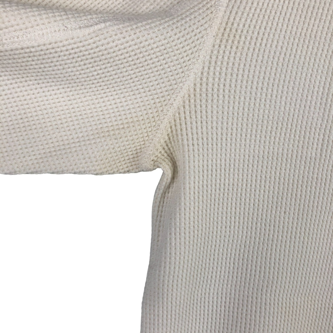 Ralph Lauren POLO by Ralph Lauren Hooded Thermal T-Shirt, Waffle, Men's Size M cotton white type Vintage Second Hand