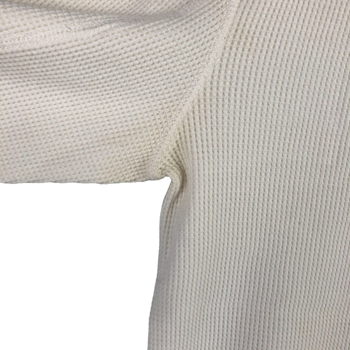 Ralph Lauren POLO by Ralph Lauren Hooded Thermal T-Shirt, Waffle, Men's Size M cotton white type Vintage Second Hand