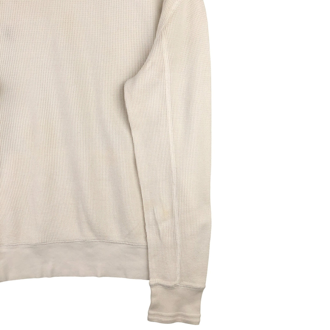 Ralph Lauren POLO by Ralph Lauren Hooded Thermal T-Shirt, Waffle, Men's Size M cotton white type Vintage Second Hand