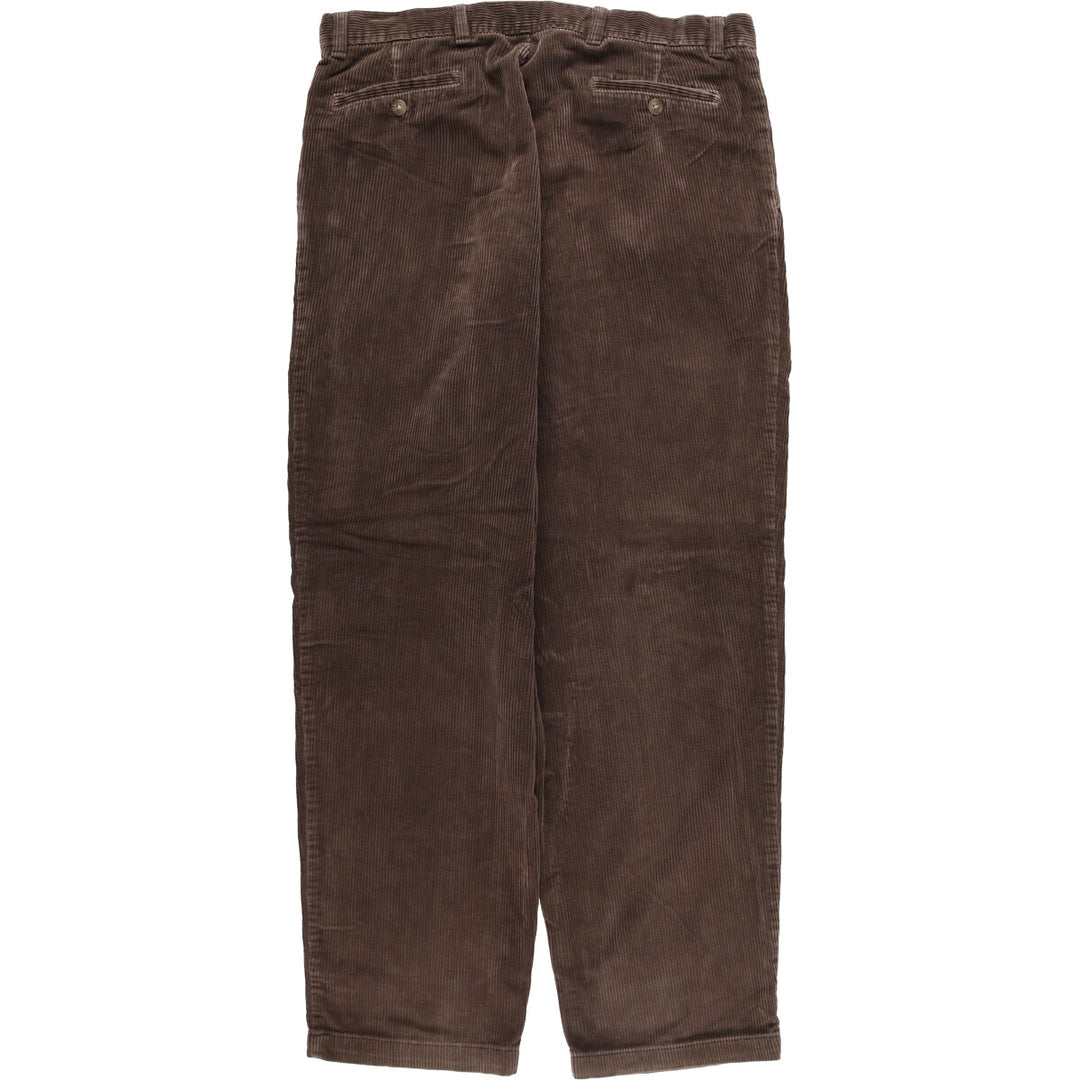 CROFT and BARROW KHAKIS Two-pleat Corduroy Pants, Men's, Size W36 cotton brown type Vintage Second Hand