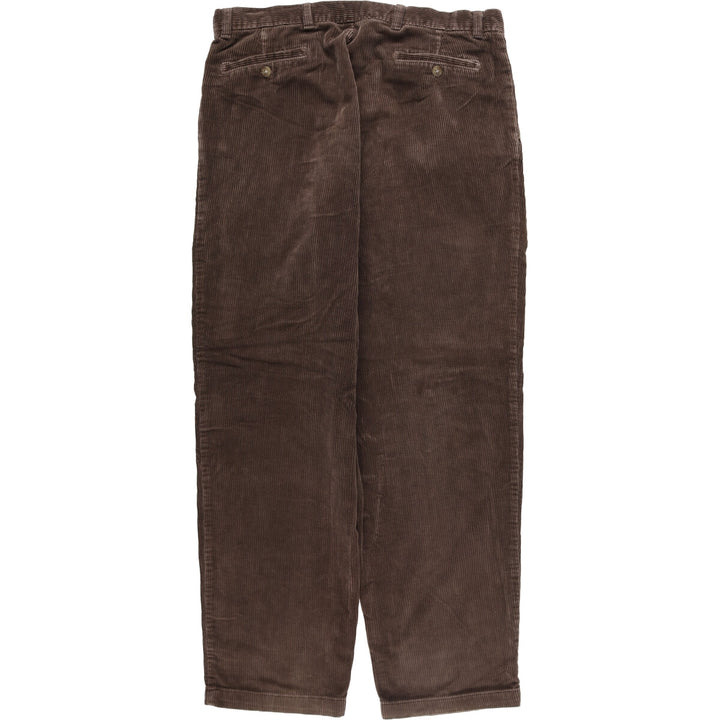 CROFT and BARROW KHAKIS Two-pleat Corduroy Pants, Men's, Size W36 cotton brown type Vintage Second Hand