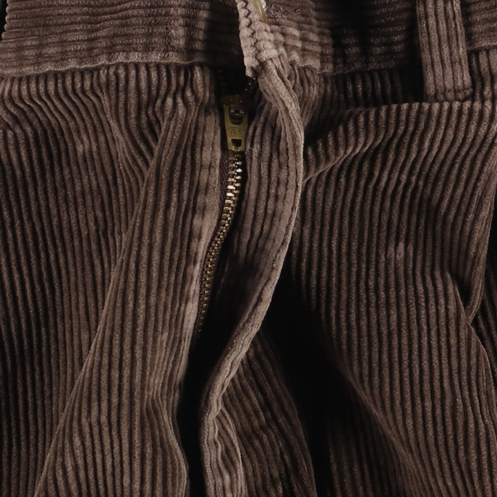 CROFT and BARROW KHAKIS Two-pleat Corduroy Pants, Men's, Size W36 cotton brown type Vintage Second Hand