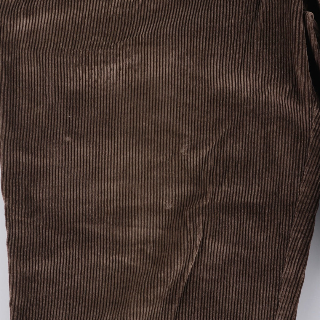 CROFT and BARROW KHAKIS Two-pleat Corduroy Pants, Men's, Size W36 cotton brown type Vintage Second Hand