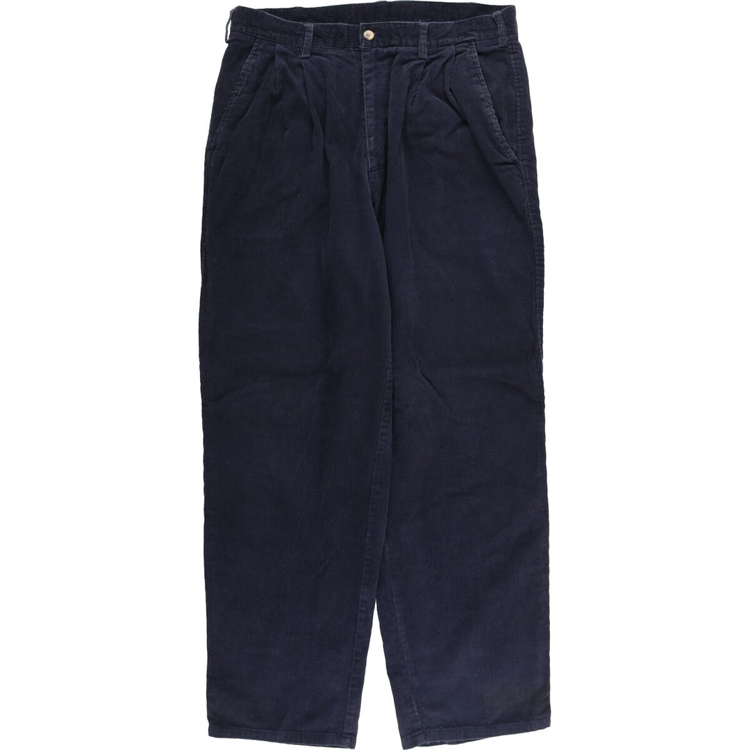 CLASSICS Two-pleat Corduroy Pants Men's Size 34 cotton navy blue type Vintage Second Hand
