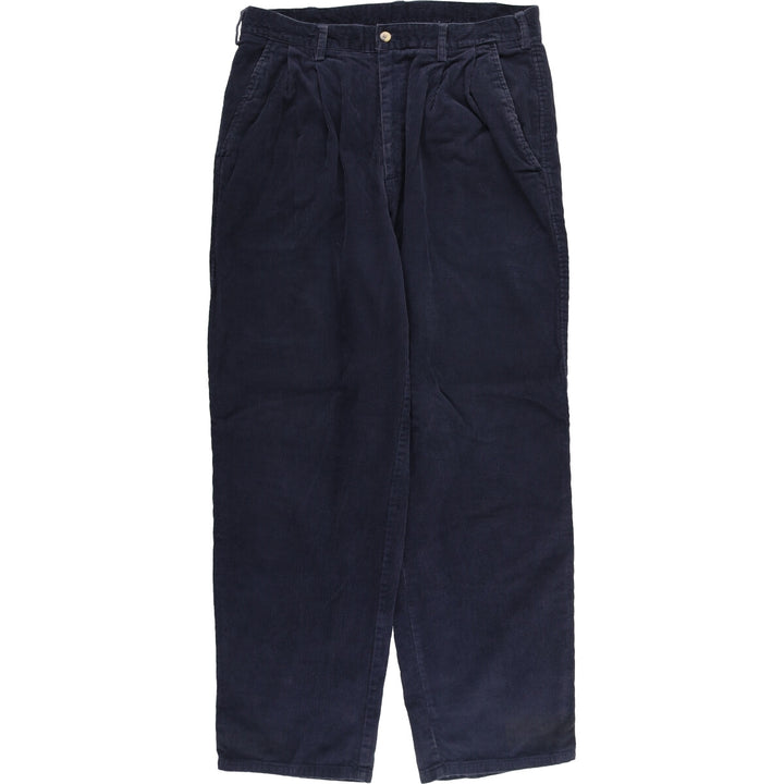 CLASSICS Two-pleat Corduroy Pants Men's Size 34 cotton navy blue type Vintage Second Hand