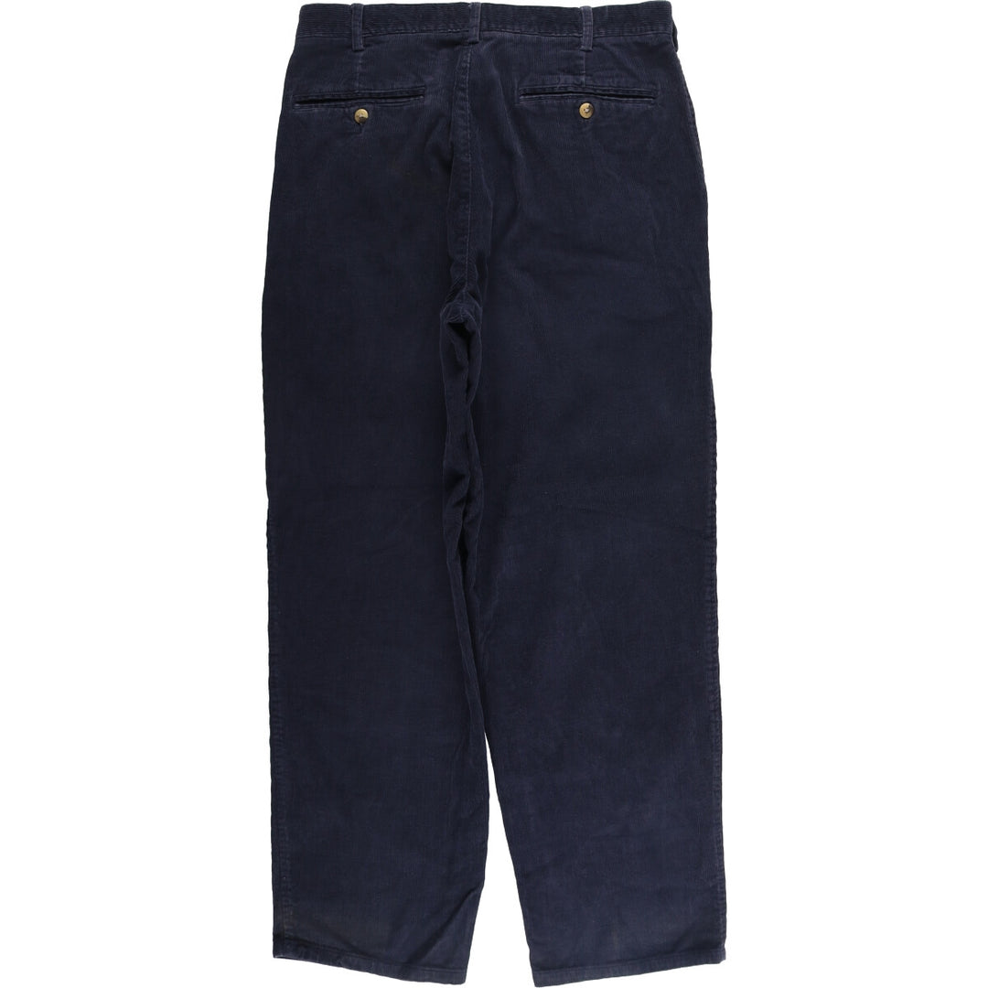 CLASSICS Two-pleat Corduroy Pants Men's Size 34 cotton navy blue type Vintage Second Hand