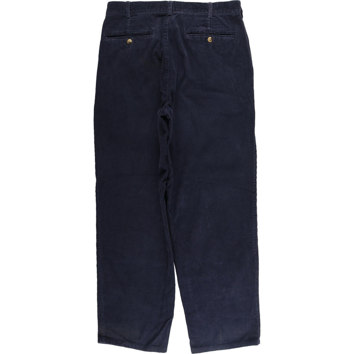 CLASSICS Two-pleat Corduroy Pants Men's Size 34 cotton navy blue type Vintage Second Hand