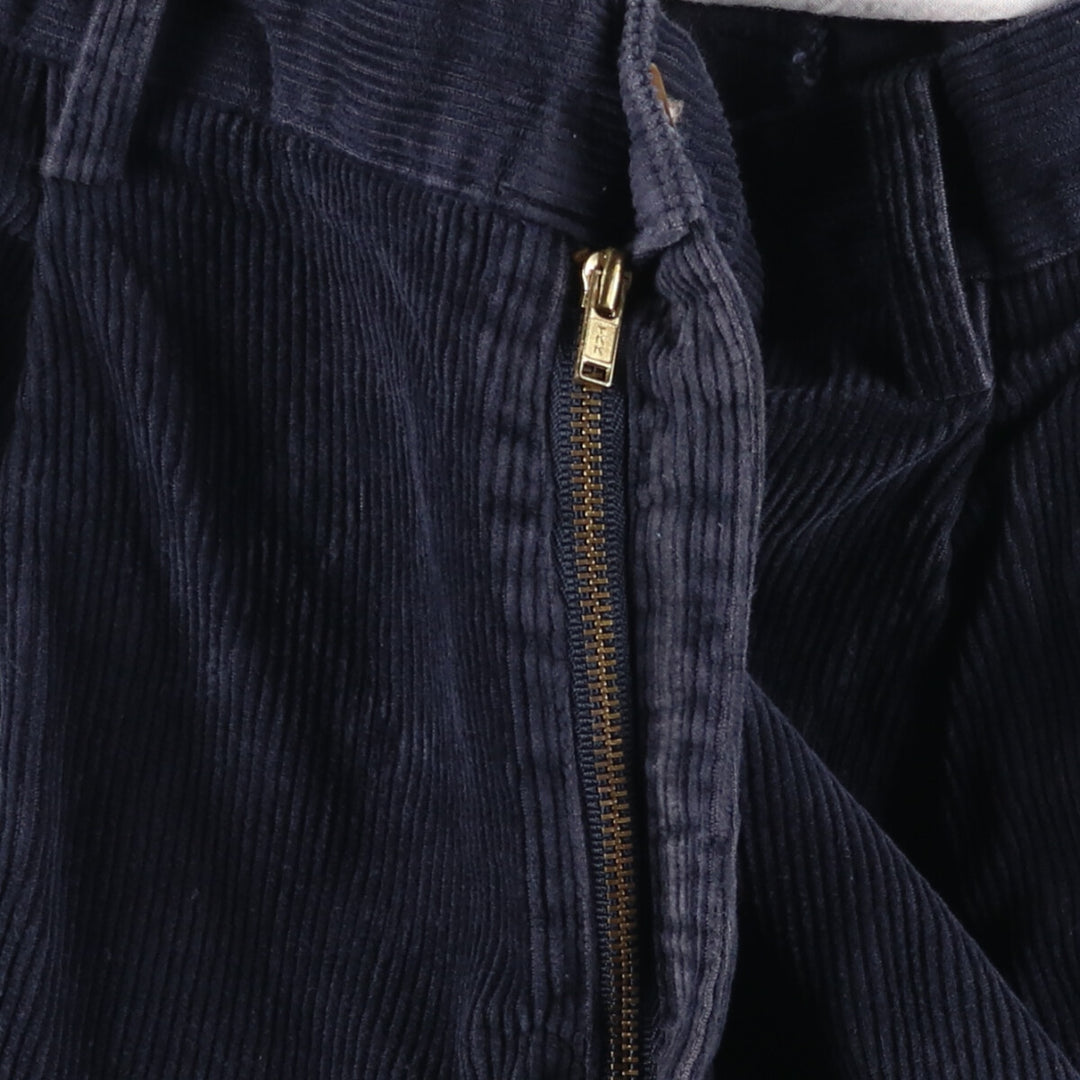 CLASSICS Two-pleat Corduroy Pants Men's Size 34 cotton navy blue type Vintage Second Hand