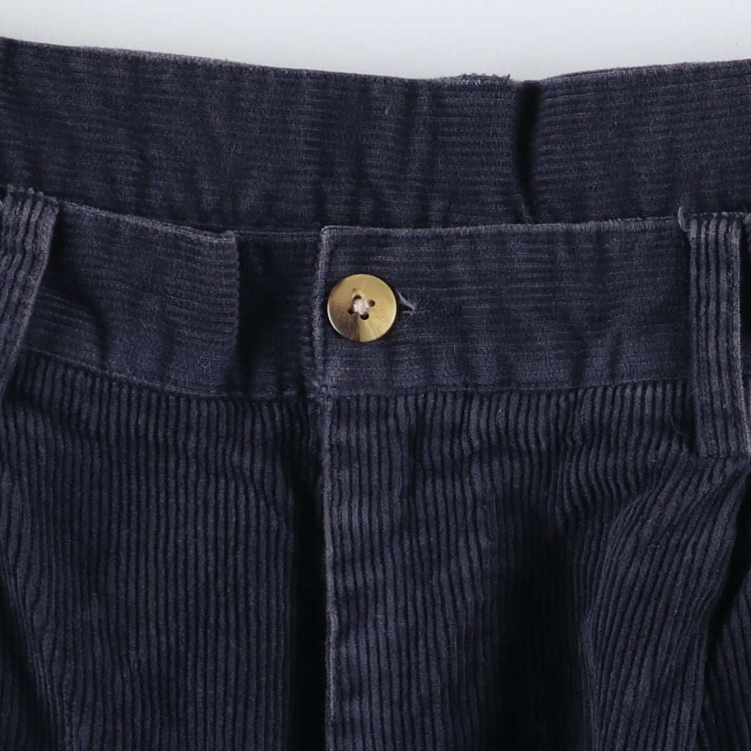 CLASSICS Two-pleat Corduroy Pants Men's Size 34 cotton navy blue type Vintage Second Hand
