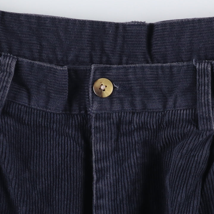 CLASSICS Two-pleat Corduroy Pants Men's Size 34 cotton navy blue type Vintage Second Hand