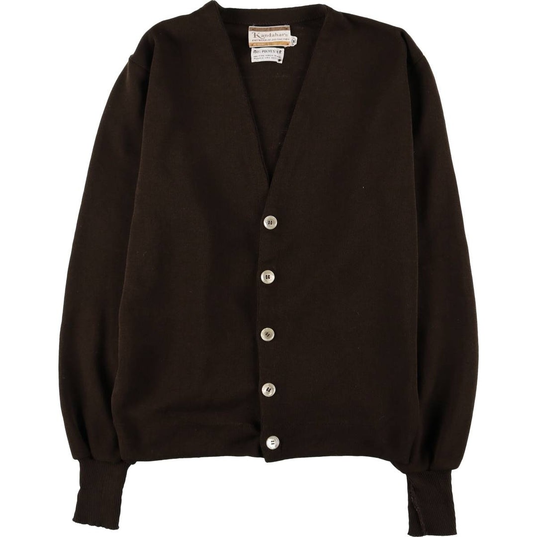 Kandahar Knit Cardigan, Men's Size Medium, Vintage polyester brown type Vintage Second Hand