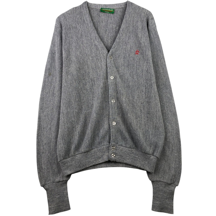 Munsingwear Grand Slam Acrylic Knit Cardigan, Made in USA, Men's XL acrylic gray type Vintage Second Hand