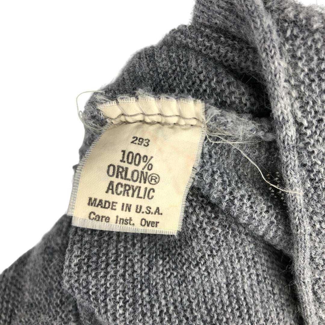 Munsingwear Grand Slam Acrylic Knit Cardigan, Made in USA, Men's XL acrylic gray type Vintage Second Hand