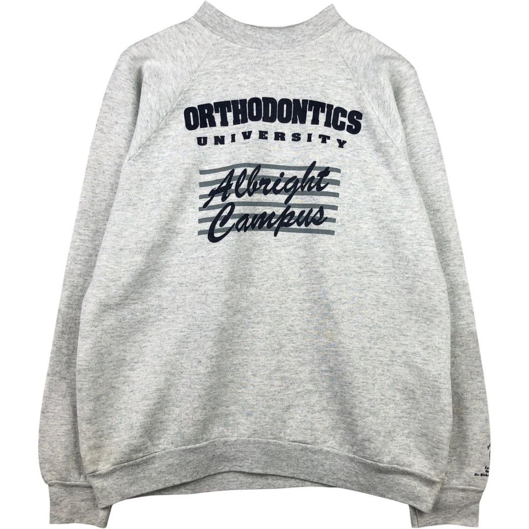 90'S Fruit of the Loom College Character Sweatshirt, Made in USA, Men's Size XL, Vintage cotton gray type Vintage Second Hand