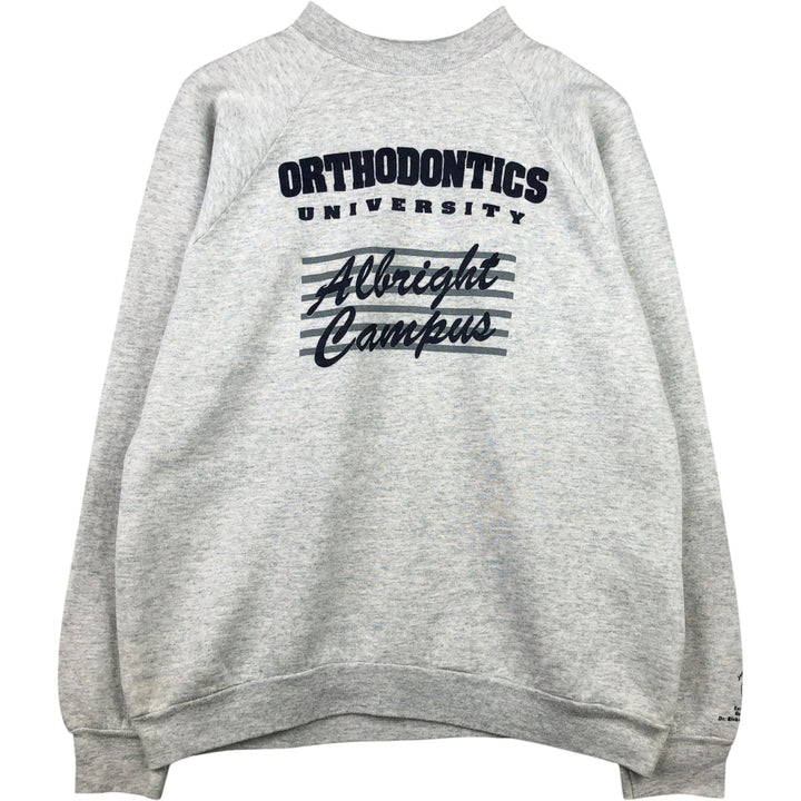 90'S Fruit of the Loom College Character Sweatshirt, Made in USA, Men's Size XL, Vintage cotton gray type Vintage Second Hand