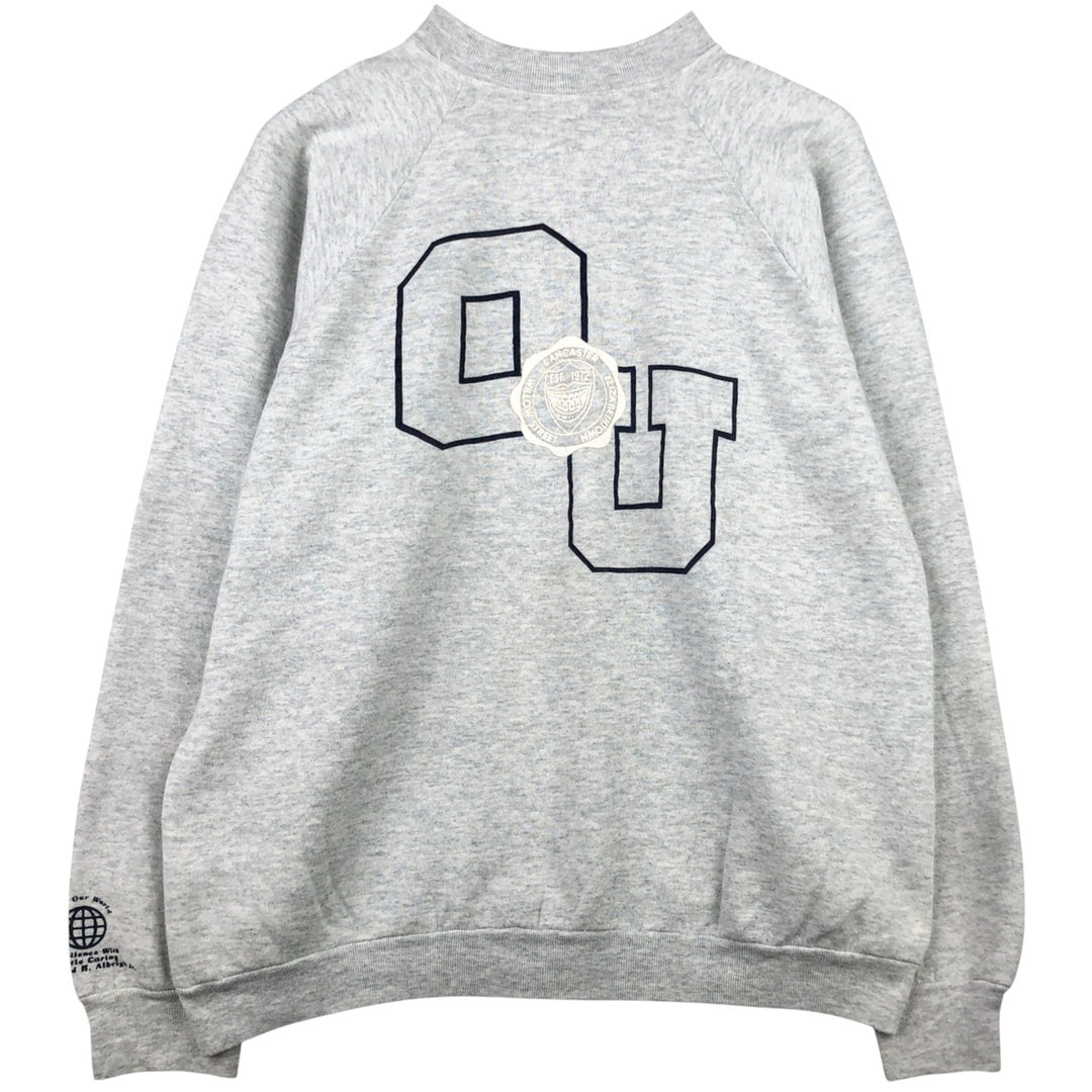 90'S Fruit of the Loom College Character Sweatshirt, Made in USA, Men's Size XL, Vintage cotton gray type Vintage Second Hand