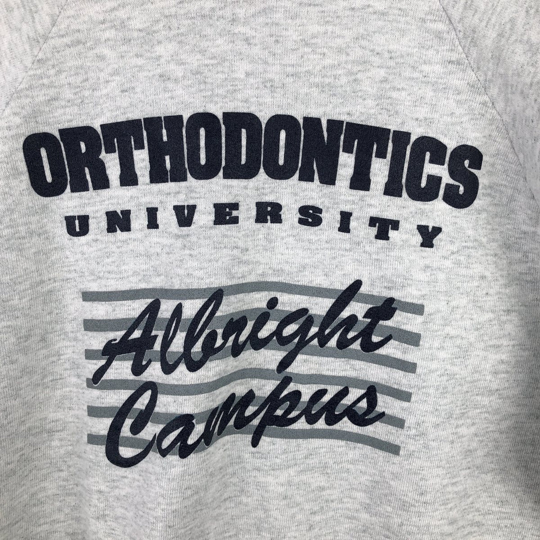 90'S Fruit of the Loom College Character Sweatshirt, Made in USA, Men's Size XL, Vintage cotton gray type Vintage Second Hand