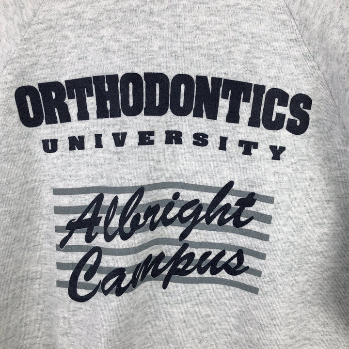 90'S Fruit of the Loom College Character Sweatshirt, Made in USA, Men's Size XL, Vintage cotton gray type Vintage Second Hand