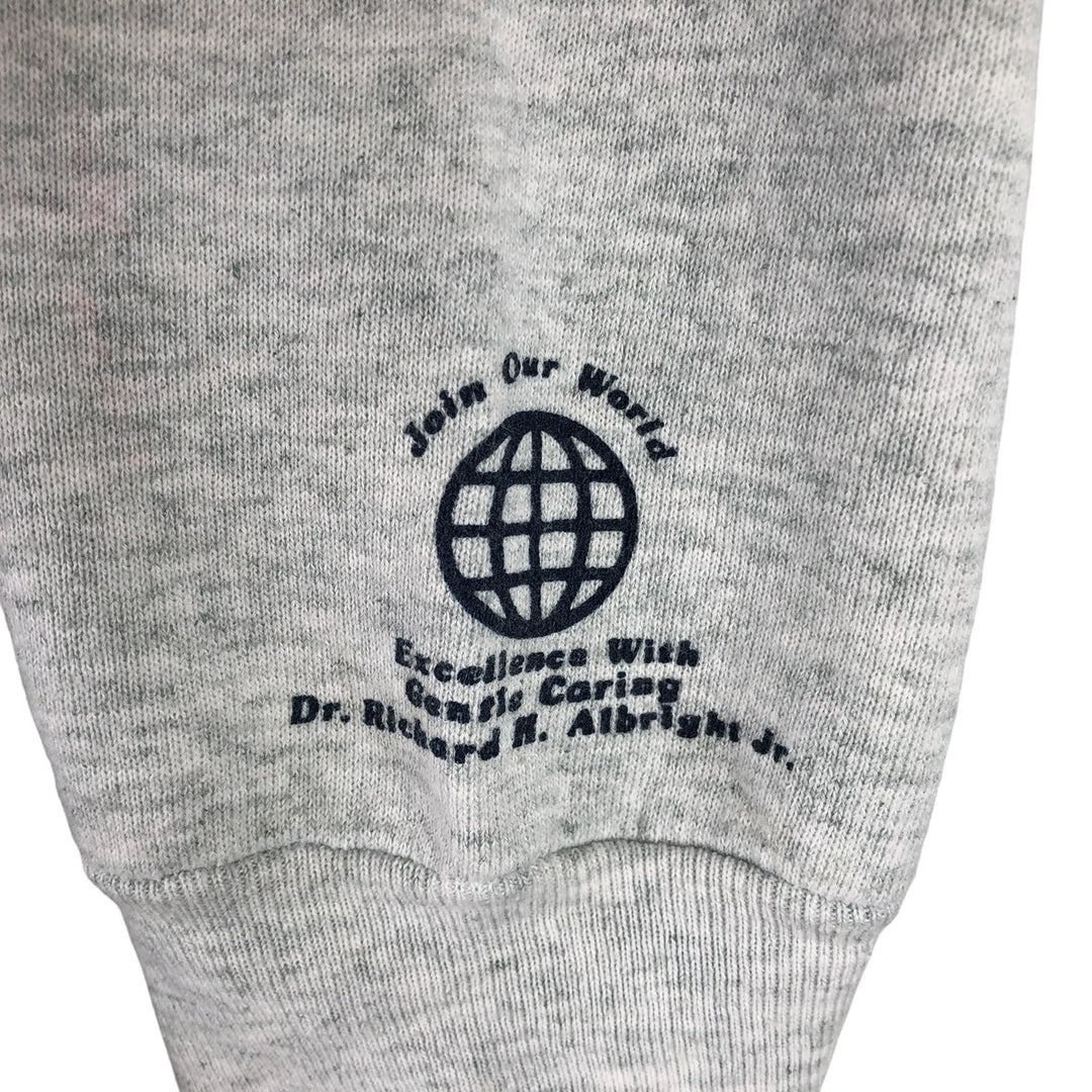 90'S Fruit of the Loom College Character Sweatshirt, Made in USA, Men's Size XL, Vintage cotton gray type Vintage Second Hand
