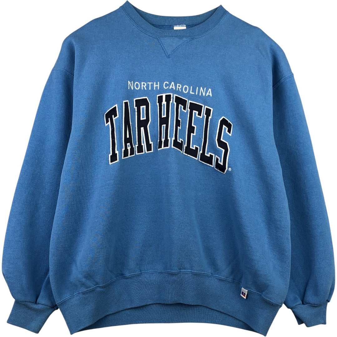 90'S Russell College Sweatshirt, Made in USA, Men's XL, Vintage cotton Blue type light blue Vintage Second Hand