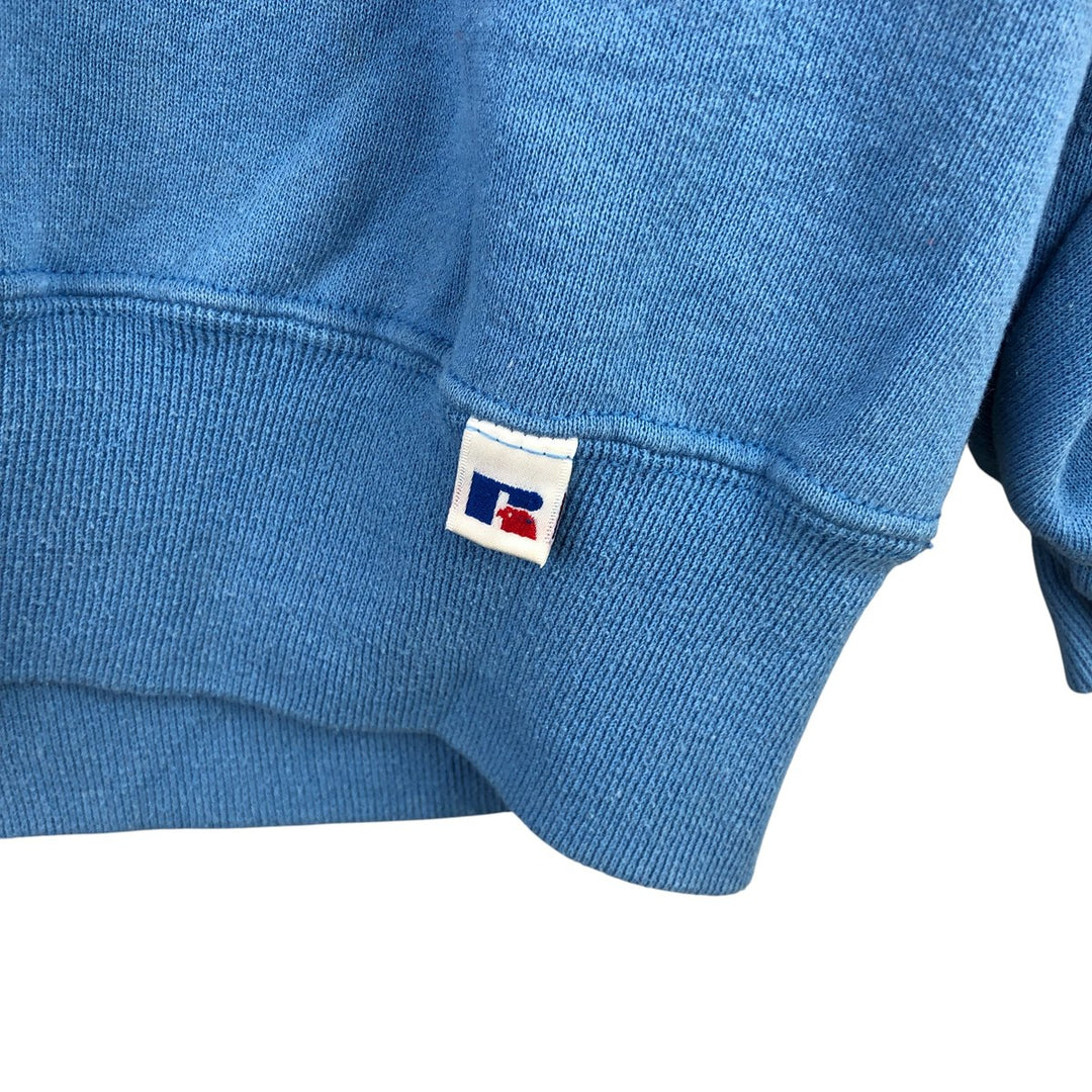 90'S Russell College Sweatshirt, Made in USA, Men's XL, Vintage cotton Blue type light blue Vintage Second Hand
