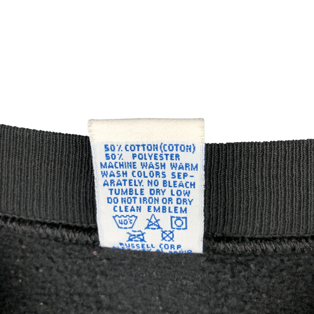 90'S Russell College Sweatshirt, Made in USA, Men's XL, Vintage cotton black type Vintage Second Hand