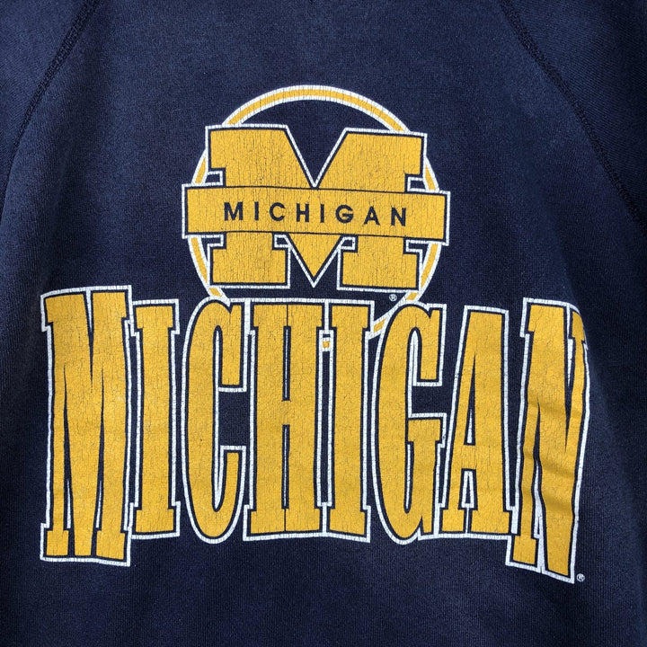 Vintage 1990'S Tartex University of Michigan college sweatshirt, made in the USA, size XL. cotton navy blue type Vintage Second Hand