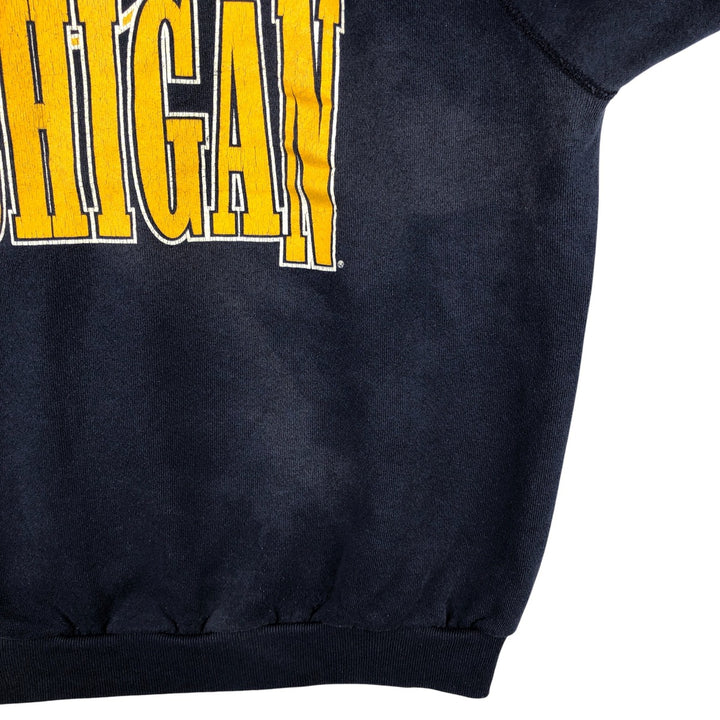 Vintage 1990'S Tartex University of Michigan college sweatshirt, made in the USA, size XL. cotton navy blue type Vintage Second Hand
