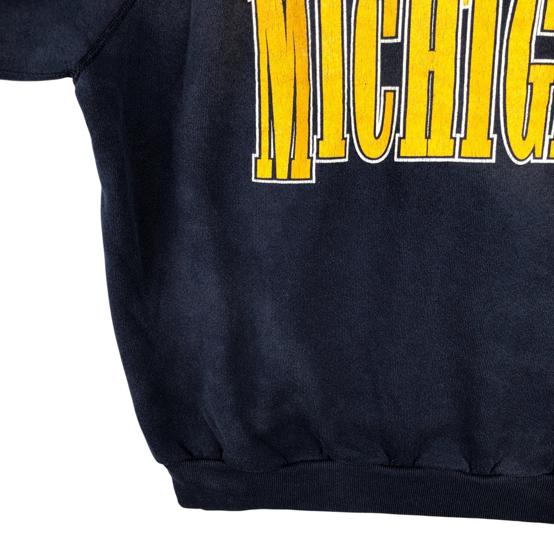 Vintage 1990'S Tartex University of Michigan college sweatshirt, made in the USA, size XL. cotton navy blue type Vintage Second Hand
