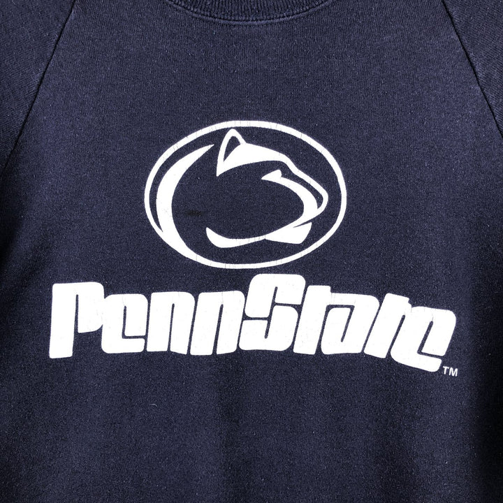 1980'S PENN STATE University College Sweatshirt, Made in USA, Men's Size XL cotton navy blue type Vintage Second Hand