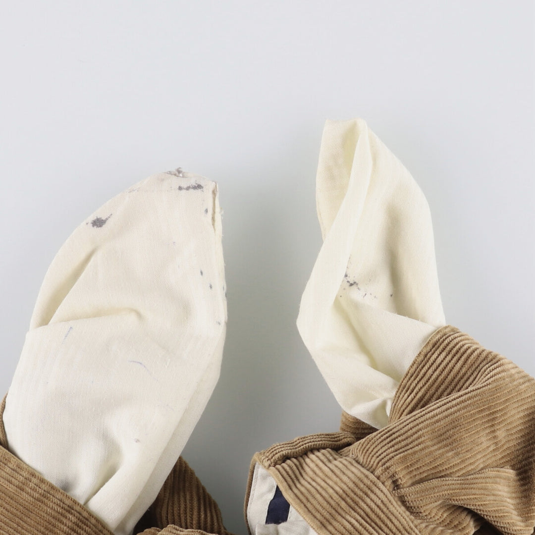 Brooks Brothers ELLIOT Two-pleat Corduroy Pants, Men's, Size W35 cotton beige type brown Vintage Second Hand