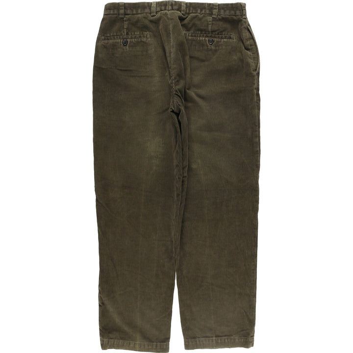 Brooks Brothers HUDSON Corduroy Pants, Men's, Size 36 cotton Khaki type Vintage Second Hand