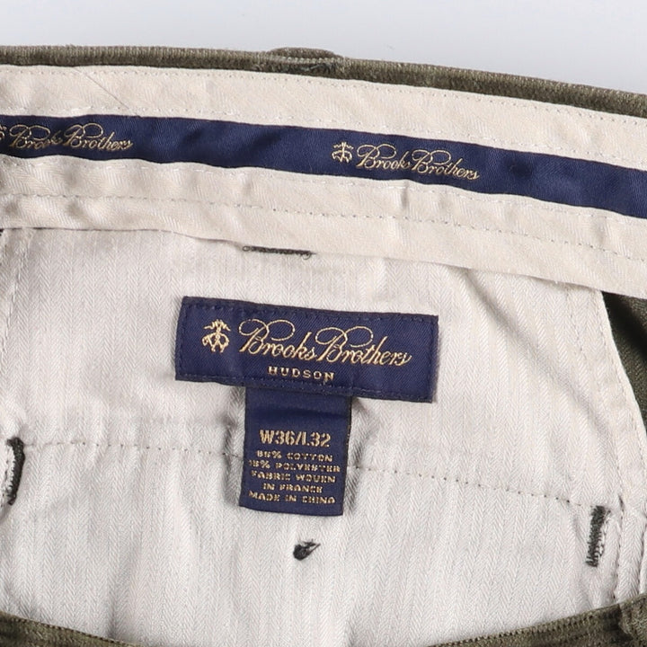 Brooks Brothers HUDSON Corduroy Pants, Men's, Size 36 cotton Khaki type Vintage Second Hand