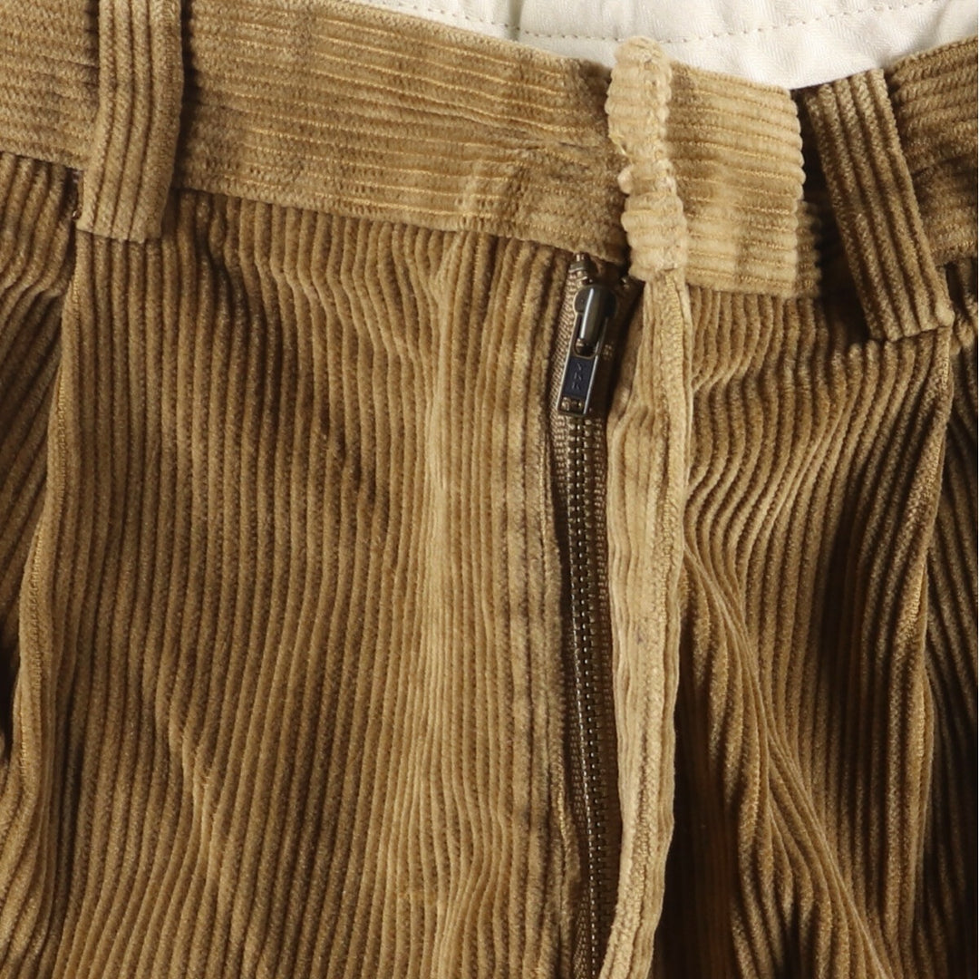 Brooks Brothers 346 Two-pleat Corduroy Pants, Men's, Size W35 cotton beige type brown Vintage Second Hand