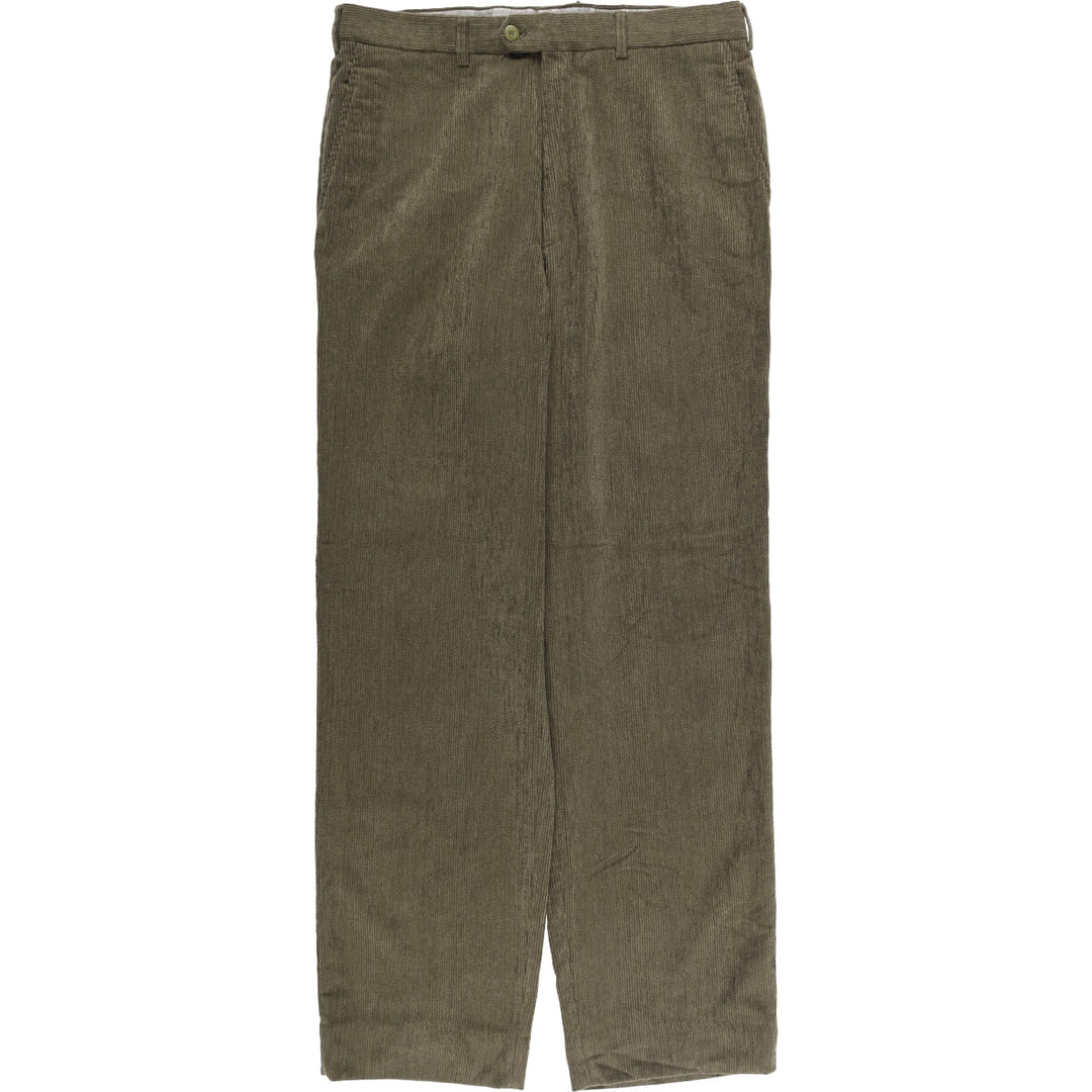 St. Croix Corduroy Pants, Made in Italy, Men's, Size W35 wool Khaki type Vintage Second Hand