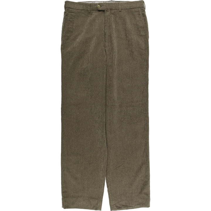 St. Croix Corduroy Pants, Made in Italy, Men's, Size W35 wool Khaki type Vintage Second Hand