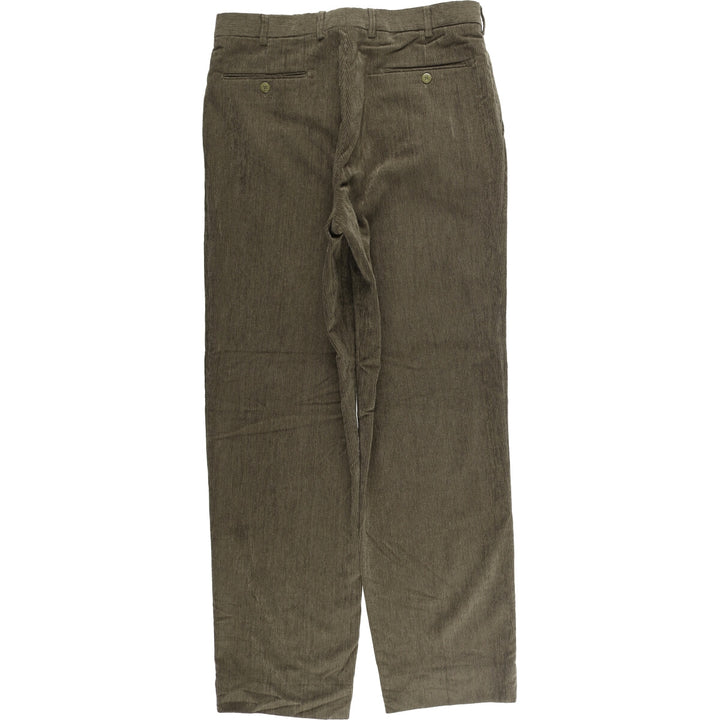 St. Croix Corduroy Pants, Made in Italy, Men's, Size W35 wool Khaki type Vintage Second Hand