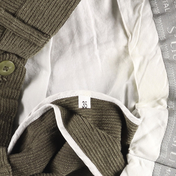 St. Croix Corduroy Pants, Made in Italy, Men's, Size W35 wool Khaki type Vintage Second Hand