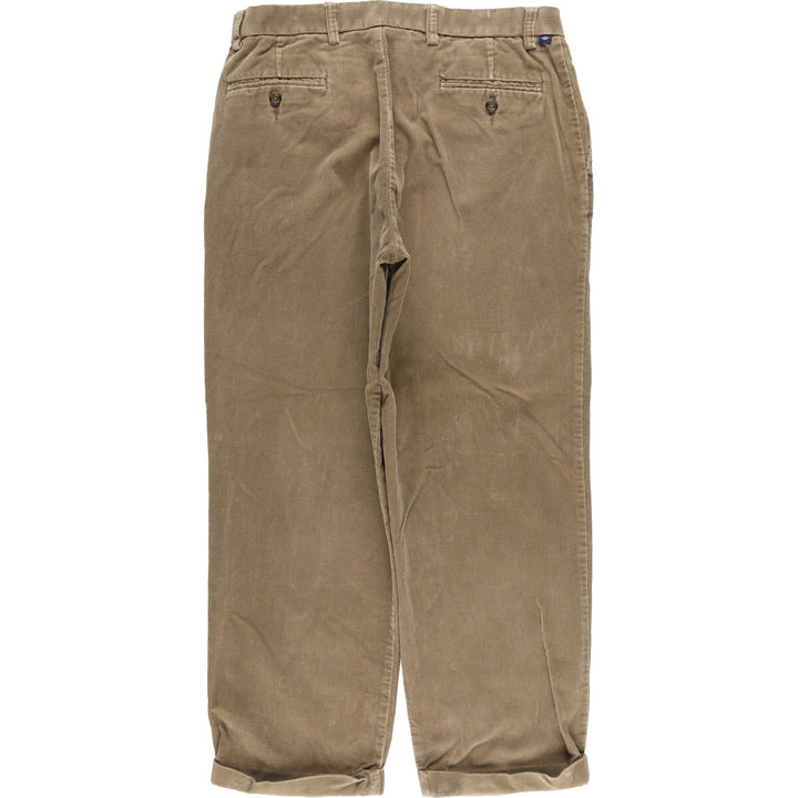 Dockers Pleated Relaxed Fit Two-Pleated Corduroy Pants, Men's, Size 34 cotton Beige type Vintage Second Hand