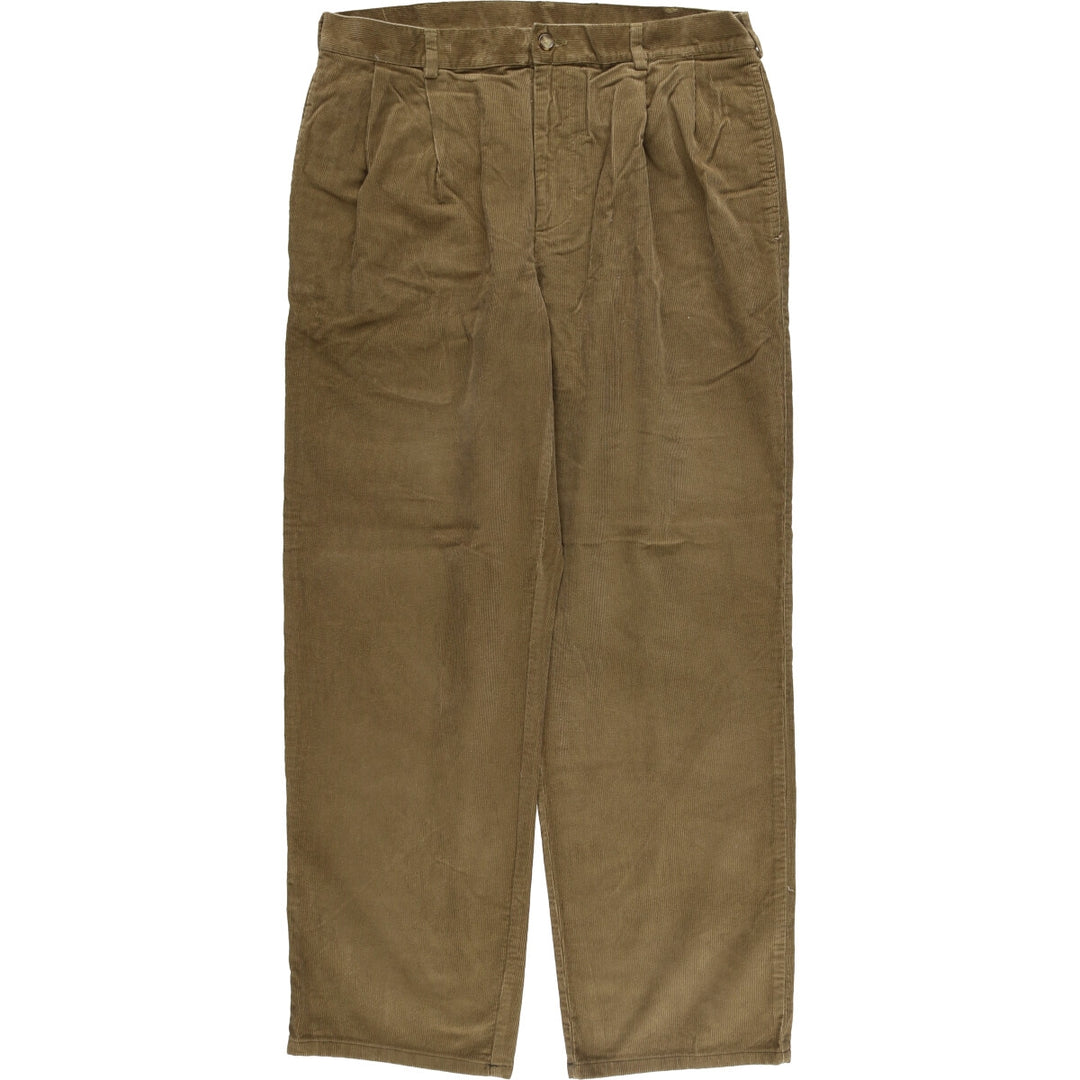 JOS.A.BANK CLASSIC COLLECTION Two-pleat Corduroy Pants, Men's, Size 34 cotton brown type Vintage Second Hand