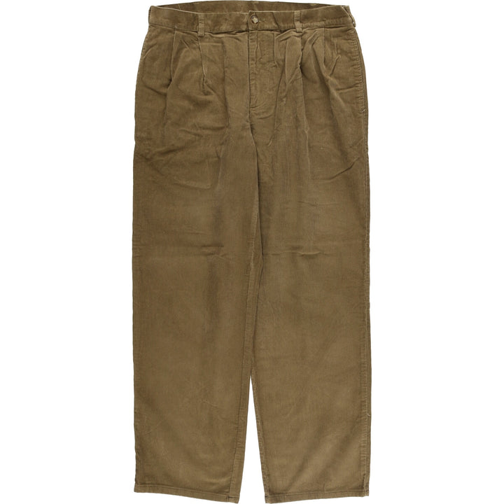JOS.A.BANK CLASSIC COLLECTION Two-pleat Corduroy Pants, Men's, Size 34 cotton brown type Vintage Second Hand
