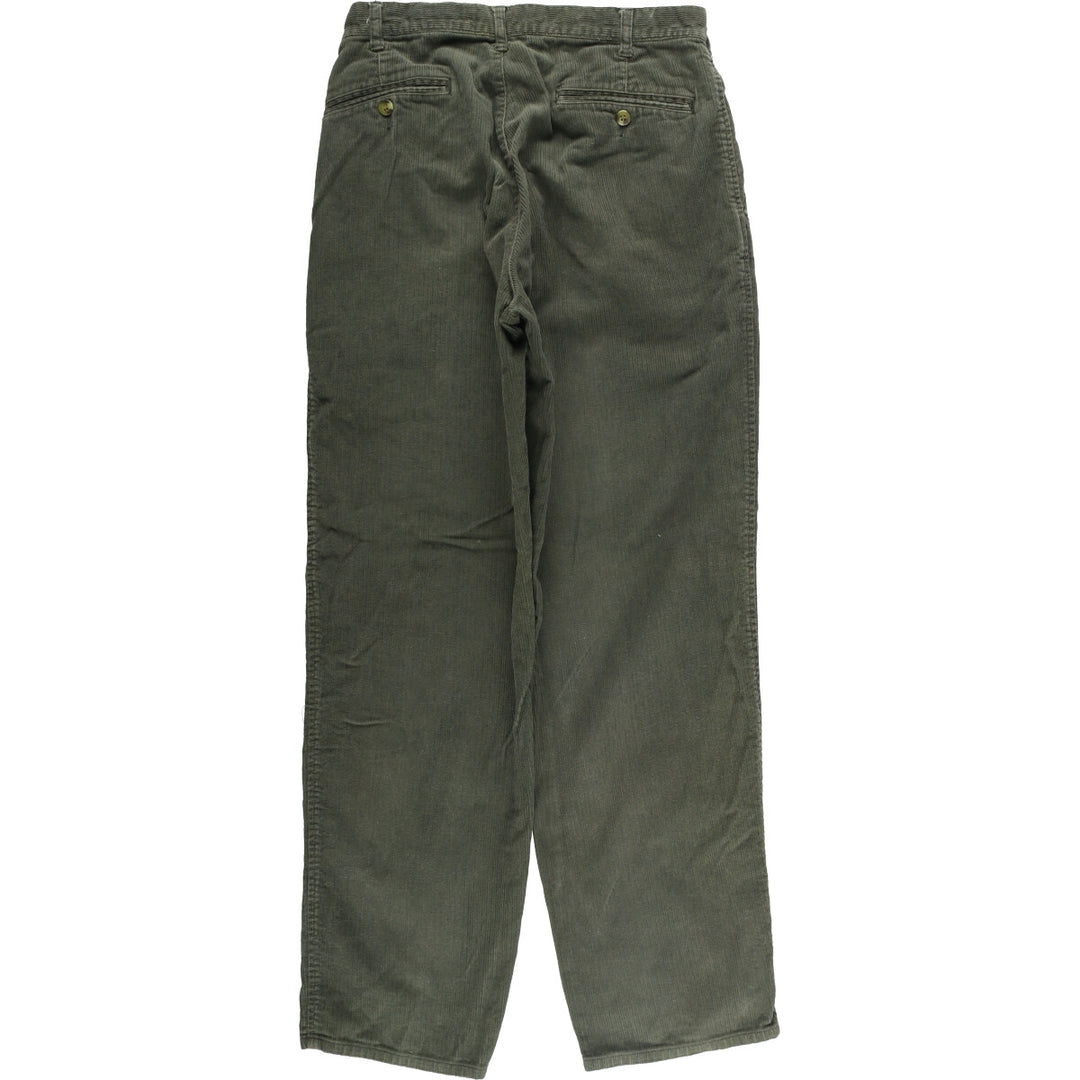 2000'S Eddie Bauer Two-pleat Corduroy Pants, Men's, Size W30 cotton Khaki type Vintage Second Hand