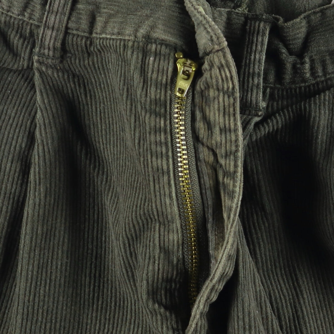 2000'S Eddie Bauer Two-pleat Corduroy Pants, Men's, Size W30 cotton Khaki type Vintage Second Hand