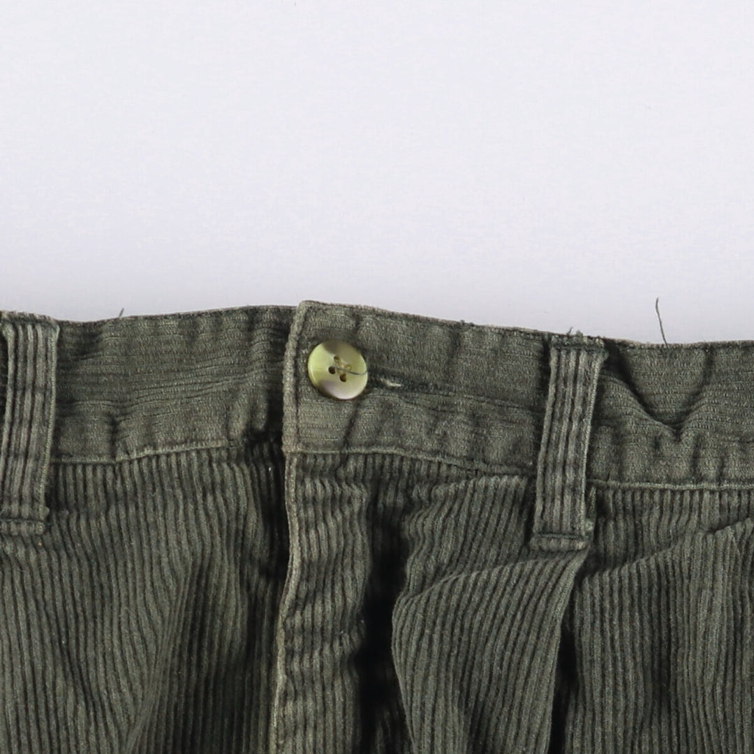 2000'S Eddie Bauer Two-pleat Corduroy Pants, Men's, Size W30 cotton Khaki type Vintage Second Hand