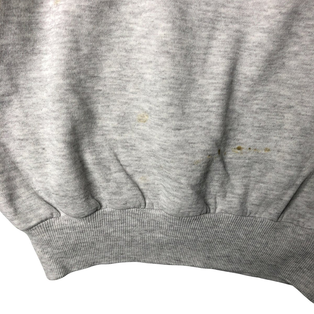 90'S Jerzees Printed Sweatshirt, Made in USA, Men's XL, Vintage cotton gray type Vintage Second Hand