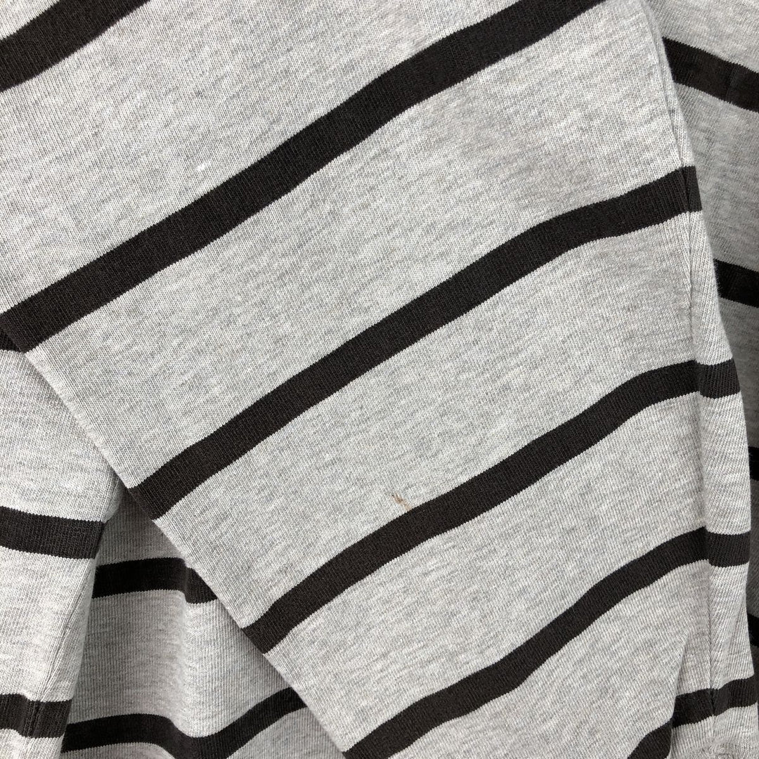 Ralph Lauren POLO by Ralph Lauren Striped Pattern Long Sleeve Rugby Shirt Men's Size L cotton gray type Vintage Second Hand