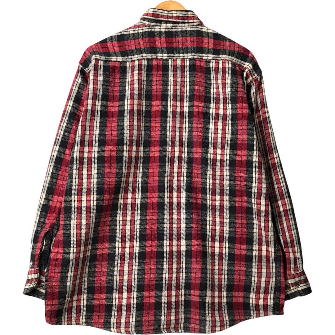 90s-00'S Vintage St. John's Bay Long Sleeve Flannel Check Shirt, Men's Size L cotton red type Vintage Second Hand