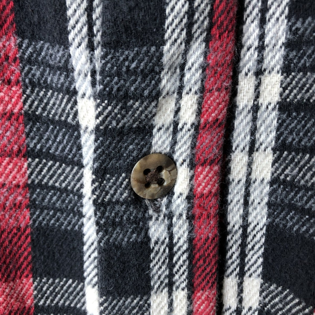 90s-00'S Vintage St. John's Bay Long Sleeve Flannel Check Shirt, Men's Size L cotton red type Vintage Second Hand