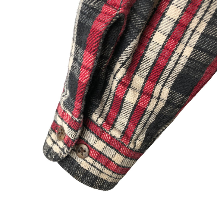 90s-00'S Vintage St. John's Bay Long Sleeve Flannel Check Shirt, Men's Size L cotton red type Vintage Second Hand