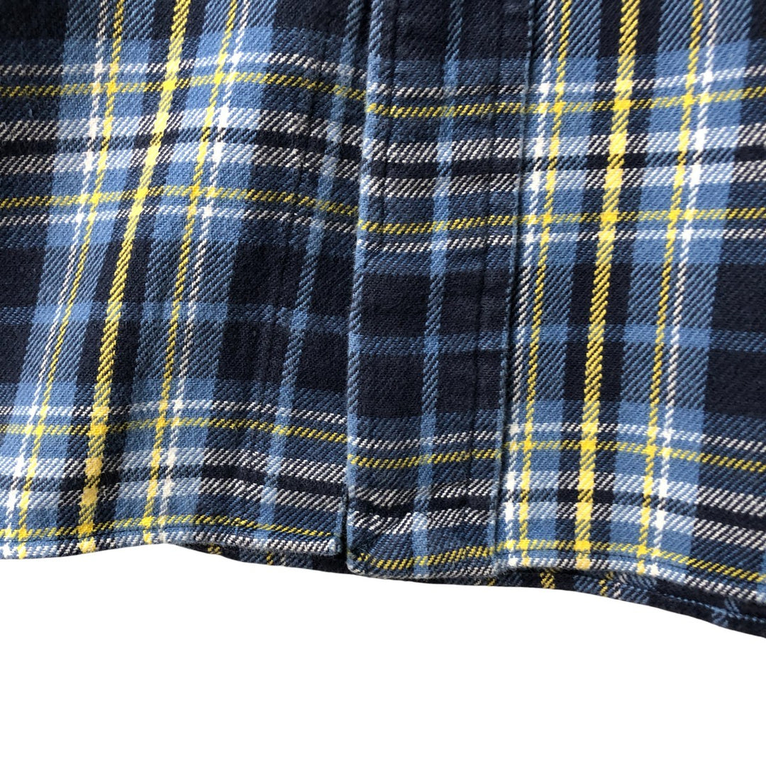 Vintage Ralph Lauren Classic Fit long-sleeved button-down light flannel check shirt, size XXL. cotton Blue type light blue Vintage Second Hand